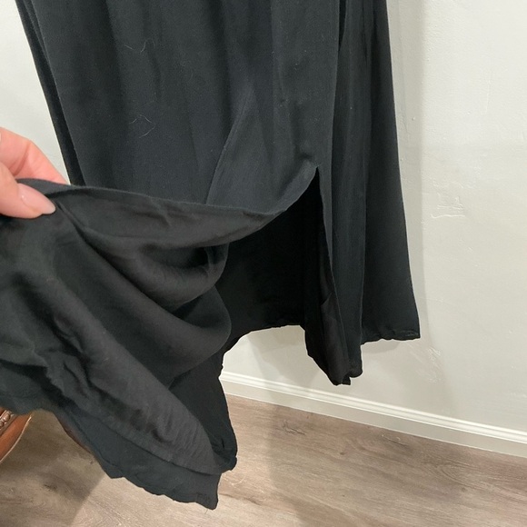 NWT Black V Neck Dress with Tie Back and Tie Sides - Picture 3 of 7